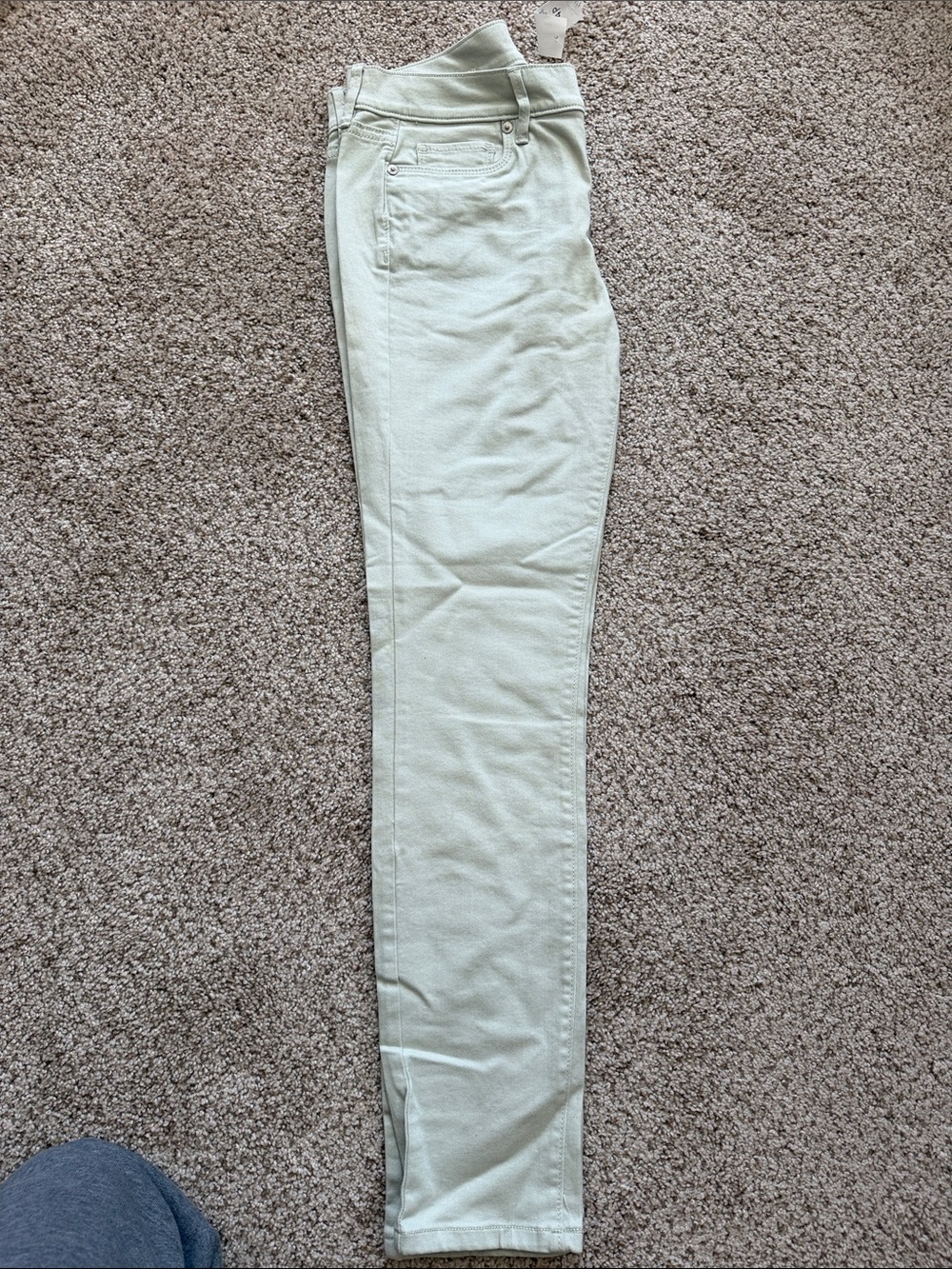 LOFT Light Sage Skinny Jeans